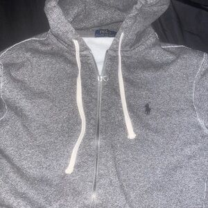 polo metal zip up hoodie